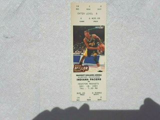 Indiana Pacers Vs.  Houston Rockets Full Ticket 1993 Photo Reggie Miller