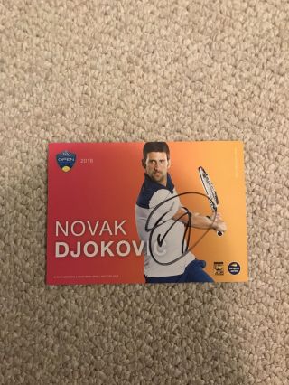 Novak Djokovic Signed 5x7 Tennis Card Auto Western & Southern Open 2018