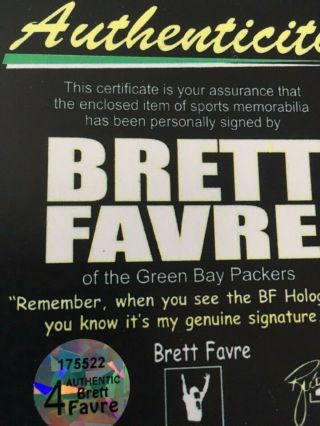 Bart Starr,  Brett Favre,  Aaron Rodgers Signed Packers Mini Helmet 5
