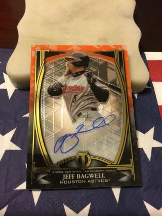 Jeff Bagwell 2019 Topps Tribute Autograph Orange 