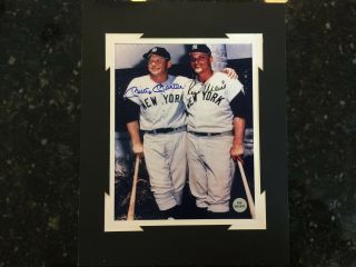 Mickey Mantle & Roger Maris Autographed 8x10 Photo On A 11x14 Matte Finish W/coa