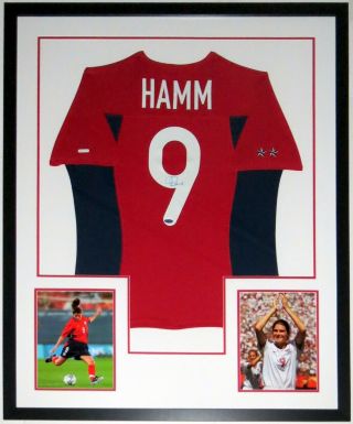 Mia Hamm Autographed Nike Usa World Cup Jersey Steiner Framed 8x10 34x42