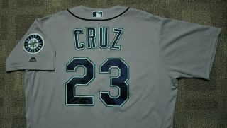 Seattle Mariners Nelson Cruz Signed Game Jersey - Mlb Holo (rangers,  Twins)