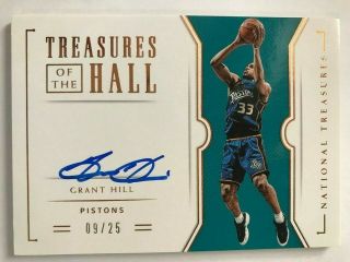 2018 - 19 National Treasures Of The Hall Bronze Auto Autograph : Grant Hill 09/25