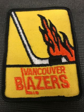 Embroidered Patch Wha Vancouver Blazers 1970 