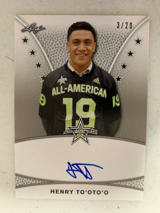 2019 Leaf Metal All - American Bowl Henry To 