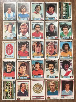 Panini World Cup Argentina 78 Stickers X 25 & Wc78 1978 Rare