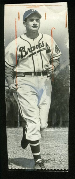 Al Dark 1946 - 49 Vintage Baseball Press Photo Boston Braves