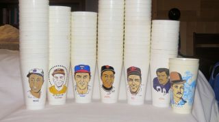 7 - Eleven Slurpee Amoco Collectible Sports Cups,  Set Of 93