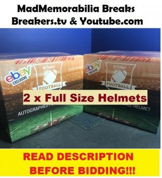 Lions 2 Boxes Of 2019 Hp Full Size Football Helmets Live Box Break 37