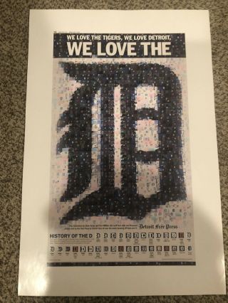 Detroit Tigers Press Poster - We Love The D
