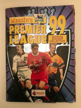 Merlins Premier League 99 Sticker Album,  100 Complete. ,
