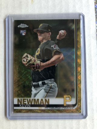2019 Topps Chrome Kevin Newman Rc Gold Refractor ’d 8/50 Rookie Pirates