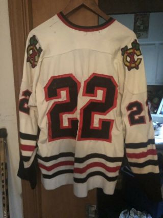 Grant Mulvey 1974–75 Chicago Blackhawks Game Worn Jersey Photo Matched 2