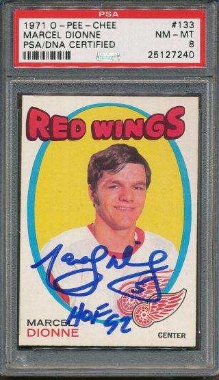 1971/72 O - Pee - Chee 133 Marcel Dionne Psa/dna Certified Authentic Signed 7240