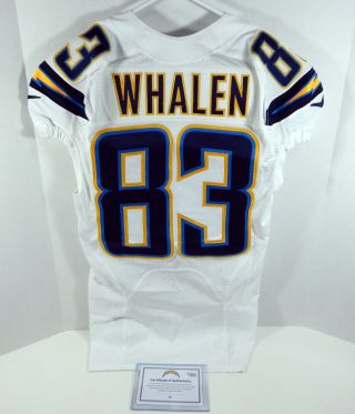 2015 San Diego Chargers Griff Whalen 83 Game Issued White Jersey