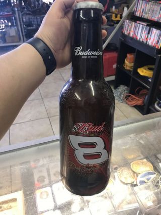 Budweiser Dale Earnhardt Jr.  8 15” Giant Beer Glass Bottle Collectible W/cap