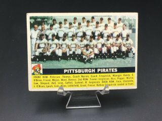 1956 Topps Pittsburgh Pirates Team Card (gray Back) Gd/vg 121