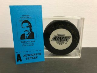 Rogie Vachon Los Angeles Kings Signed Autographed Nhl Hockey Puck With