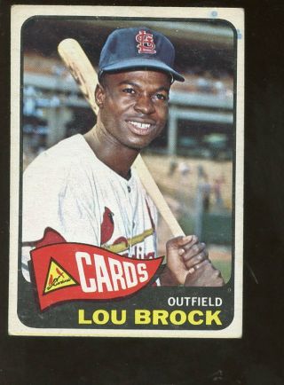1965 Topps Baseball Card High 540 Lou Brock Ex