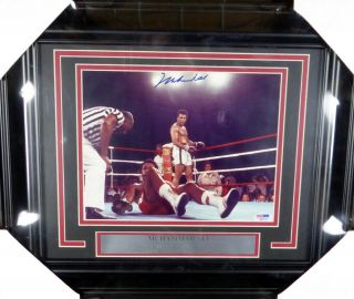 Muhammad Ali Autographed Signed Framed 8x10 Photo Psa/dna E47112