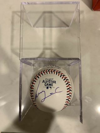 Luis Castillo Signed 2019 All Star Game Baseball Official Ball Reds With Case