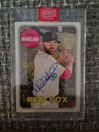 2019 Topps Archives Signature Mitch Moreland Red Sox 19/41