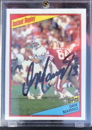 Signed 1984 Topps Dan Marino Miami Dolphins 124 Football Card Autographed