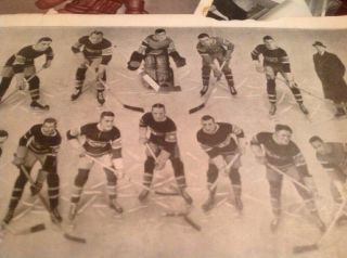 MONTREAL CANADIENS 1934 - 35 NHL HOCKEY TEAM PHOTO NEWSY LALONDE AURELE JOLIAT 4
