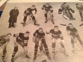 MONTREAL CANADIENS 1934 - 35 NHL HOCKEY TEAM PHOTO NEWSY LALONDE AURELE JOLIAT 5