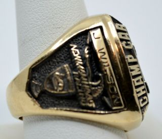 2005 Champ Car World Champion Men ' s Gold Ring,  10K YG 44.  65G,  Size 11.  5,  J Wilson 3