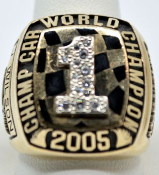 2005 Champ Car World Champion Men ' s Gold Ring,  10K YG 44.  65G,  Size 11.  5,  J Wilson 5