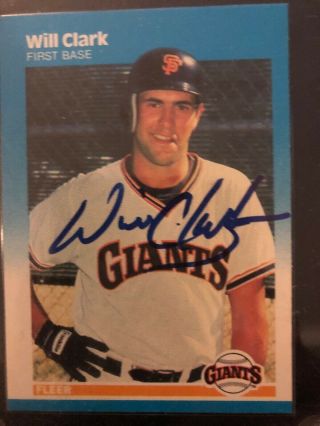 Autographed Will Clark Card