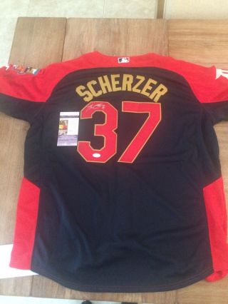 Max Scherzer Signed 2014 All Star Jersey Washington Nationals Tigers Jsa Cert
