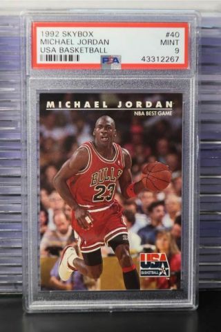 1991 - 92 Skybox Michael Jordan Usa Basketball 40 Psa 9 Bulls Jw