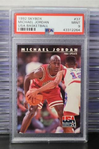 1991 - 92 Skybox Michael Jordan Usa Basketball 37 Psa 9 Bulls Jw