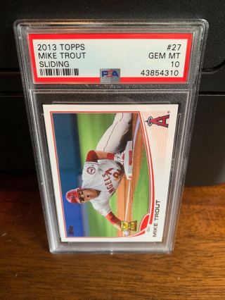 2013 Topps Mike Trout Rookie Cup Angels Baseball Card 27 Psa 10 Gem