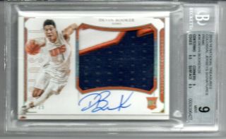 Devin Booker 2015 - 16 National Treasures Colossal Rookie Patch Auto Rc /25 Bgs 9