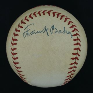 Exceptional Frank Baker Single Signed Baseball 1908 - 1922 D.  1963 Jsa Bb11987