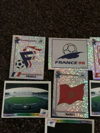 Rare France 1998 World Cup Panini Stickers Badges And Stadiums 2