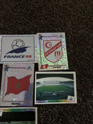 Rare France 1998 World Cup Panini Stickers Badges And Stadiums 3