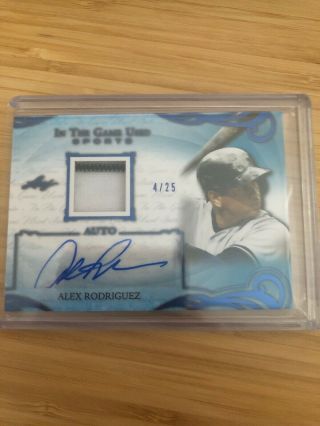 2019 Leaf In The Game Auto Alex Rodriguez Yankees Jersey 4/25