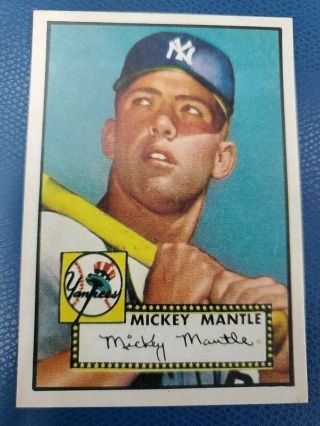 1952 Topps 311 Mickey Mantle,  N.  Y.  Yankees,  Rp Card