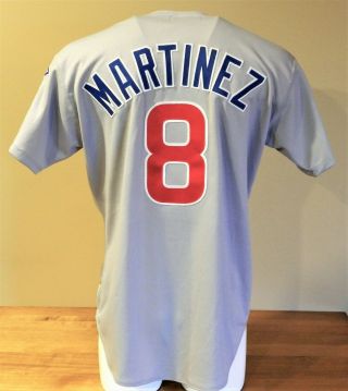 1998 Sandy Martinez (Set 2) Game Worn Chicago Cubs Road Jersey 8 - Russell 6