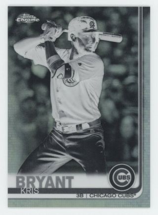 2019 Topps Chrome Kris Bryant Negative Refractor Chicago Cubs