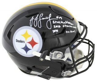 Steelers Juju Smith - Schuster Signed Authentic Speed Flex Full Size Helmet Bas 1
