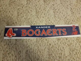 2015 Boston Red Sox Game Xander Bogaerts Locker Tag Name Plate Mlb