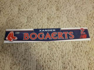 2015 Boston Red Sox Game Xander Bogaerts Locker Tag Name Plate MLB 3