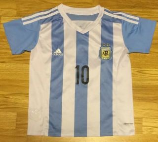 Adidas Argentina Lionel Messi 10 Youth Soccer Jersey Size 24
