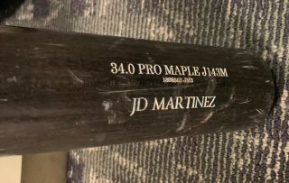 J.  D Martinez Game Bat 2018 World Championship Season Red Sox 3